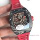 Swiss Richard Mille RM-011 Forged Carbon Limited Edition Watch Red Rubber Strap (2)_th.jpg